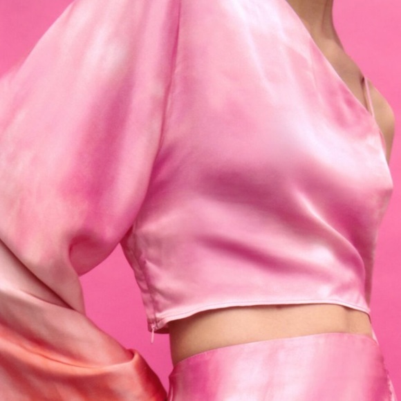 Zara 2 piece asymmetric top & draped skirt matching set NWT Host pick!! - Picture 5 of 11